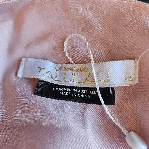 La Maison Talulah One Shoulder Mini Dress Size XL NWT Stripes Linen Blend - Picture 5 of 10